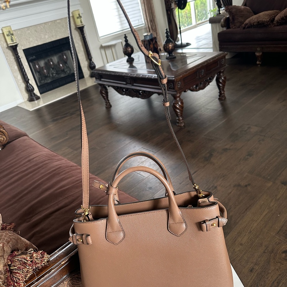 Burberry Dark Sand Banner Bag - Picture 5 of 13